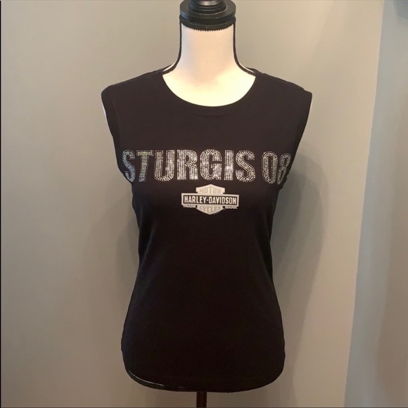 Harley-Davidson Tops - Harley-Davidson Sturgis ‘08 sleeveless blingy tank